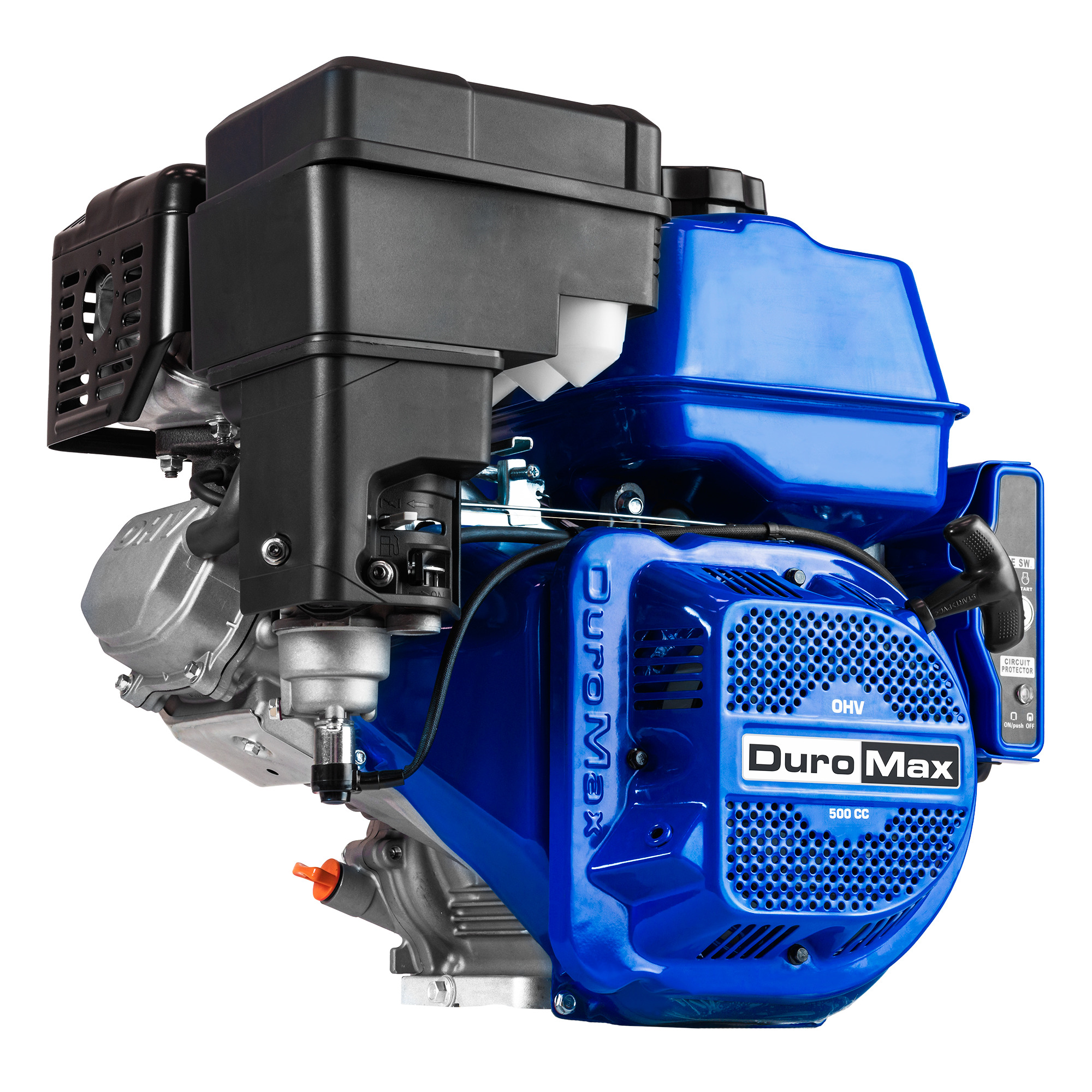 DuroMax, 500cc Gasoline Engine, Engine Displacement 500 cc, Engine Type 4-Stroke, Shaft Diameter 1 in, Model# XP20HPE